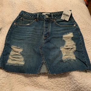 Skirt shirt dark denim